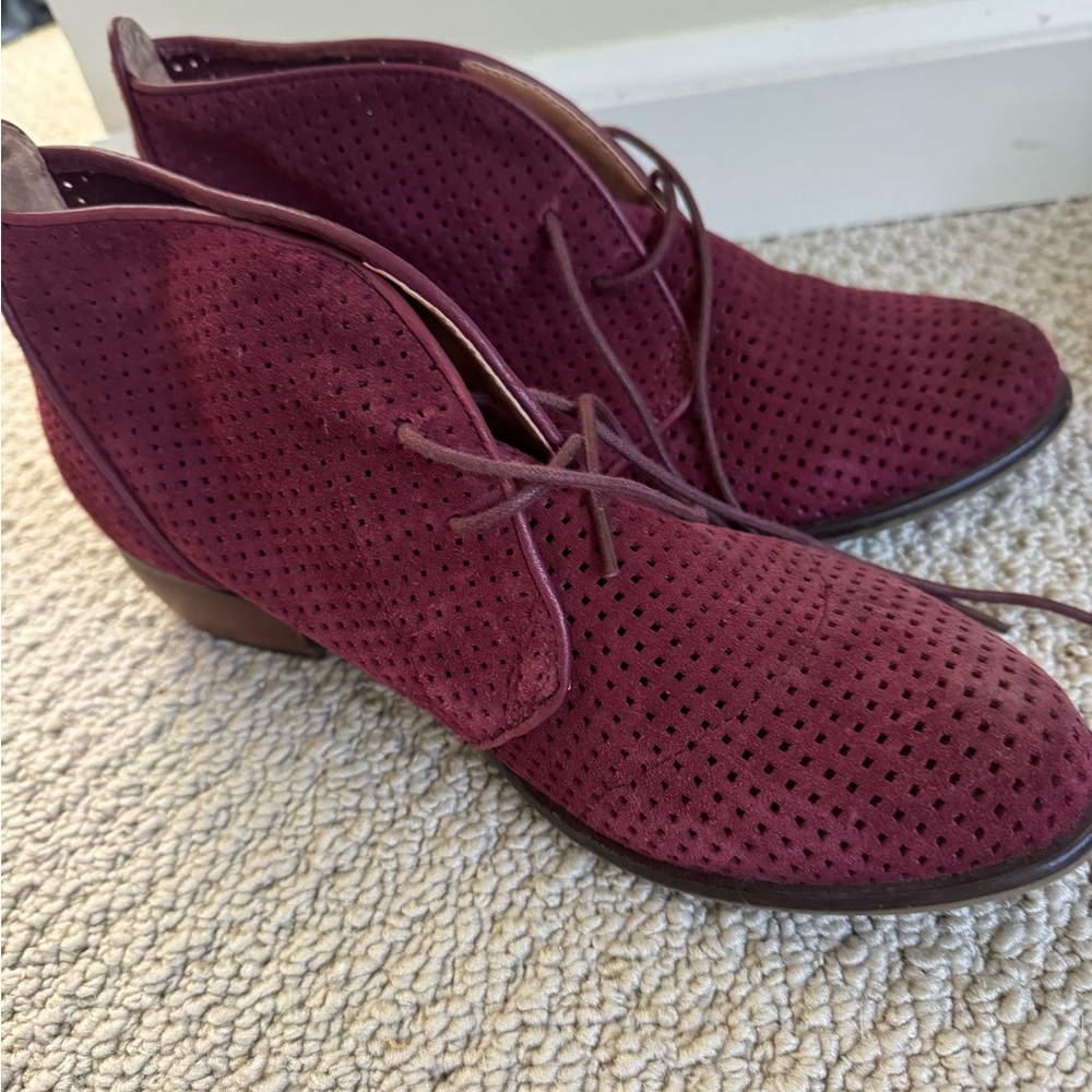 Latigo Berry Suede Bootie - Size 10